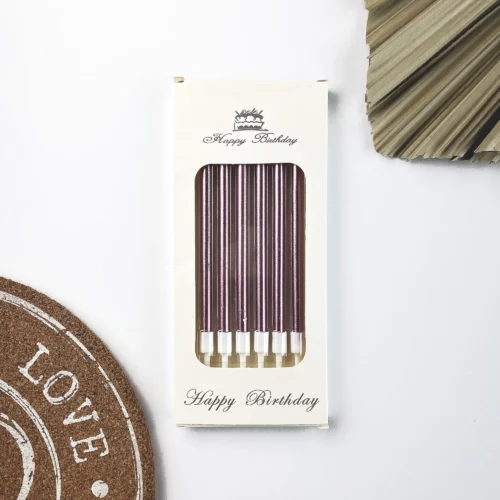 świeczki na tort różowe złoto zestaw (2)